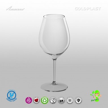 Plastový pohár na biele a ružové víno, koktejl 510ml - nerozbitný, transparentný