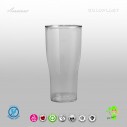 Plastový pohár na pivo BIRRA 500ml, nerozbitný, transparentný