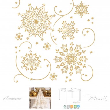 Vianočné servítky Cristal biele, netkaná textília, 40x40cm, Mank