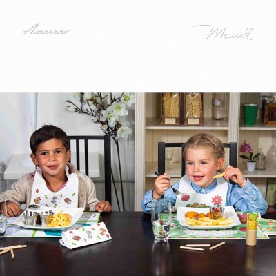 Detské papierové servítky Klaune Raupe, 33x33cm, Mank