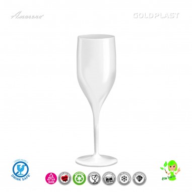 Plastový pohár na šampanské Flute 150ml - nerozbitný, Gold Plast