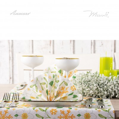 Vianočný behúň na stôl z netkanej textílie, Imelo