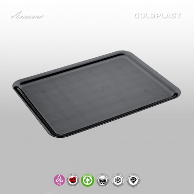 Jedálenské tácky čierne, 37cm x 50cm