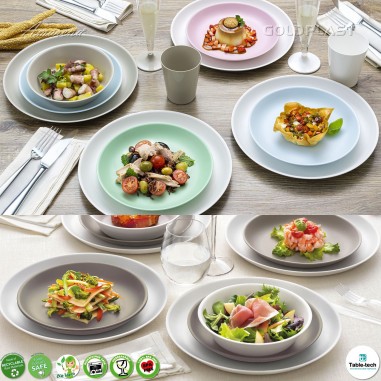 Nerozbitné dezertné taniere z tvrdeného plastu...