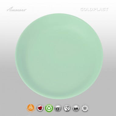 Nerozbitné taniere z tvrdeného plastu Ø 27,4cm, zelené
