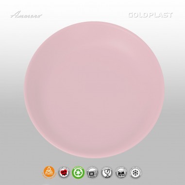 Nerozbitné taniere z tvrdeného plastu Ø 27,4cm, ružové
