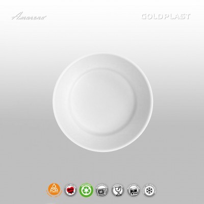 Nerozbitné misky z tvrdeného plastu Ø 17,8cm, biele