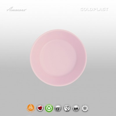 Nerozbitné misky z tvrdeného plastu Ø 17,8cm, ružové