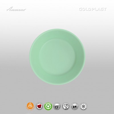 Nerozbitné misky z tvrdeného plastu Ø 17,8cm, zelené