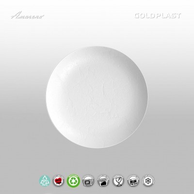 Nerozbitné taniere na hlavné jedlo STOVEN Ø 22,3cm, biele