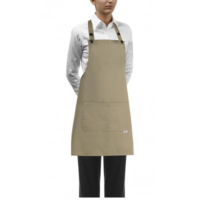 Čašnícka a kuchárska zástera okolo krku, 70x70cm, kaki, zn. Egochef