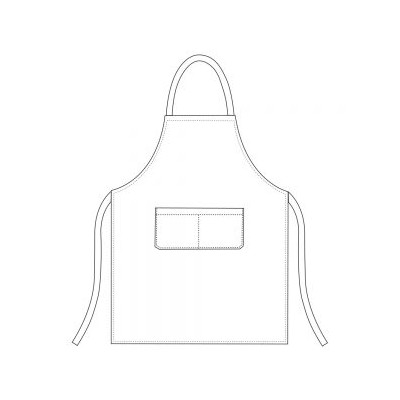 Veľká kuchárska zástera Big-biela okolo krku, od 5XL- 7XL,100x100cm, Egochef