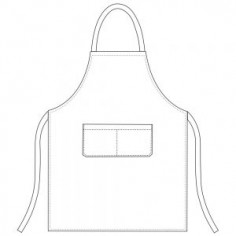 Kuchárska a čašnícka zástera okolo krku, 90x70cm, Peace and love, zn. Egochef 2