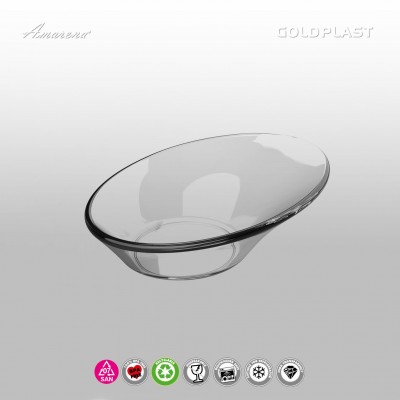 Nerozbitný mini plastový tanierik na fingerfood Sodo, extra pevný