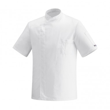 Kuchársky rondon White Ottavio-biely, krátky rukáv, 65% polyester-35% bavlna Egochef