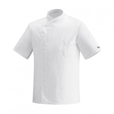 Kuchársky rondon White Ottavio-biely, krátky rukáv, 65% polyester-35% bavlna Egochef