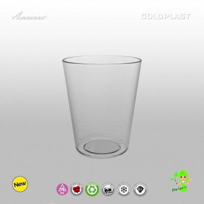 Nerozbitné plastové poháre CONICO 340ml, číre
