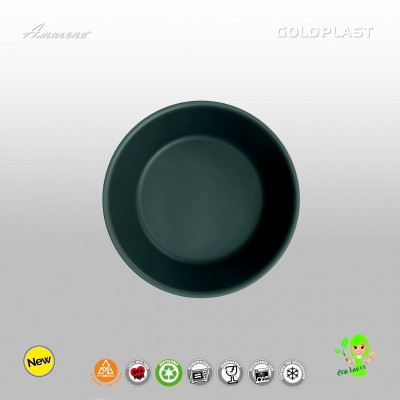 Nerozbitné misky z tvrdeného plastu Ø 17,8cm, tmavo-šedé