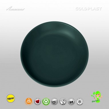 Nerozbitné taniere z tvrdeného plastu Ø 20,8 cm, tmavo-šedé