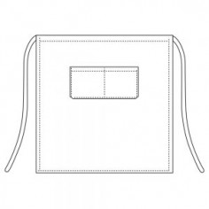 Kuchárska zástera s vreckom 70x70cm, Bon bon, zn. Egochef 2