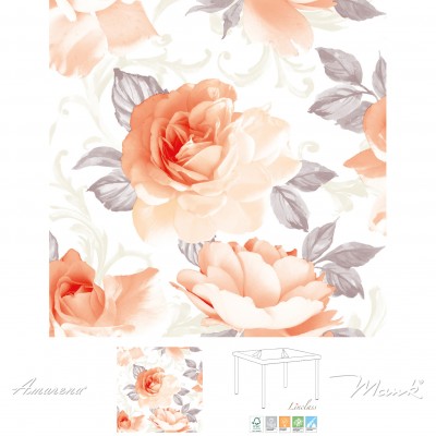 Servítky Rosalie oranžové z netkanej textílie, 40x40cm, Mank