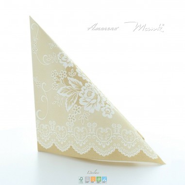 Svadobné servítky z netkanej textílie Franziska béžová, 40x40cm, Mank