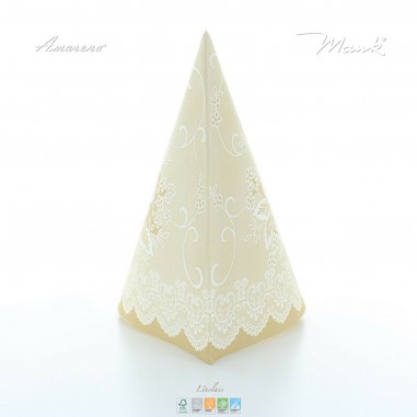 Svadobné servítky z netkanej textílie Franziska béžová, 40x40cm, Mank