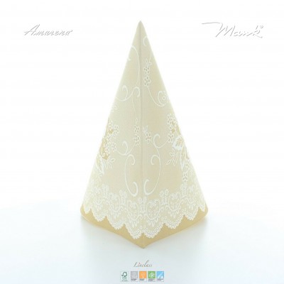 Svadobné servítky z netkanej textílie Franziska béžová, 40x40cm, Mank