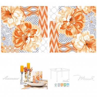 Kvetové servítky z netkanej textílie Ronja, 40x40cm, Mank