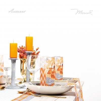 Kvetové servítky z netkanej textílie Ronja, 40x40cm, Mank