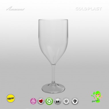 Nerozbitný plastový pohár na víno, 300ml, Gold Plast