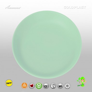 Nerozbitné taniere z tvrdeného plastu Ø 23,5cm, zelené