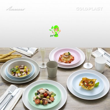 Nerozbitné taniere z tvrdeného plastu Ø 23,5cm, modré