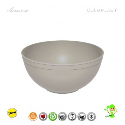 Nerozbitné misky z tvrdeného plastu Ø 20cm, objem 2l, krémové