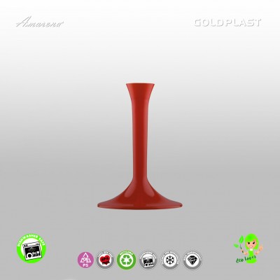 Plastové stopky na poháre, červené