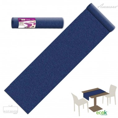 Šerpa na stôl z netkanej textílie, jednofarebná Blue-tmavomodrá, 40cm x 24m, Pack Service