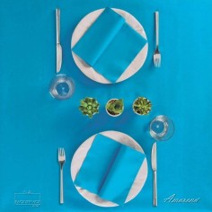 Šerpa na stôl z netkanej textílie, jednofarebná modrá Mare, 40cm x 24m, Pack Service 2