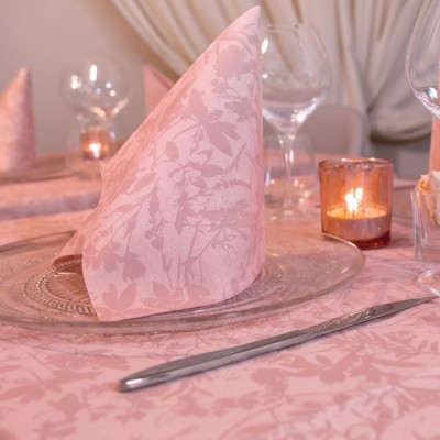 Slávnostné servítky z netkanej textílie Soiree cipria staroružové, 40x40cm