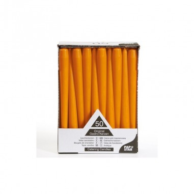 Kónické sviečky oranžové Ø 2,2 x 24 cm