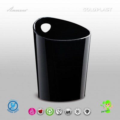 Elegantný chladič na fľaše Mida, nerozbitný, čierny