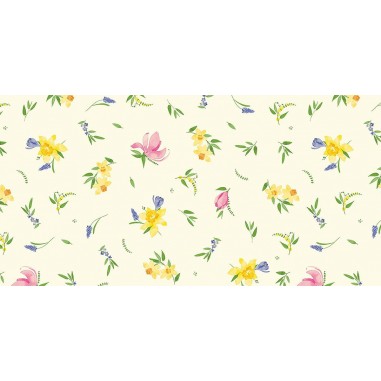 Behúň na stôl Laura lúčne kvety, 40cmx24m, netkaná textília