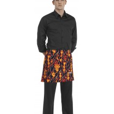 Barmanská zástera s vreckom 40x70cm, Flames, zn. Egochef