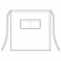 Kuchárska zástera s vreckom 70x70cm, Iron, zn. Egochef 2