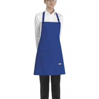 Čašnícka a kuchárska zástera okolo krku, 70x70cm, modrá, zn. Egochef