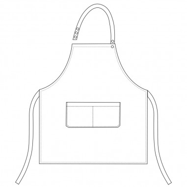 Čašnícka a kuchárska zástera okolo krku