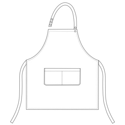 Čašnícka a kuchárska zástera okolo krku