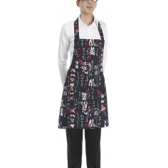Čašnícka a kuchárska zástera okolo krku, 70x70cm, japonský vzor, zn. Egochef
