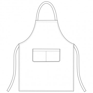 Kuchárska a čašnícka zástera okolo krku