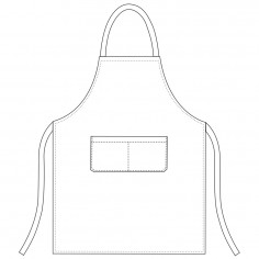 Kuchárska zástera okolo krku, 90x70cm, Chefwear, zn. Egochef 2