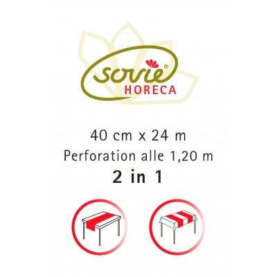 Behúň na stôl z netkanej textílie Alma, 40cmx24m, Sovie Horeca